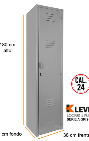 LOCKER 1 PUERTA SERIE A GRIS