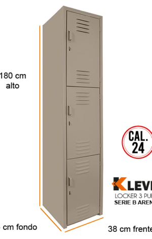 LOCKER 3 PUERTAS SERIE B ARENA