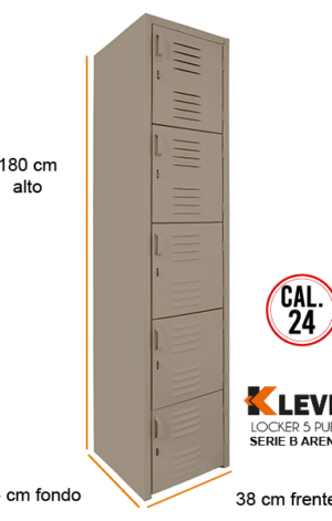 LOCKER 5 PUERTAS SERIE B ARENA