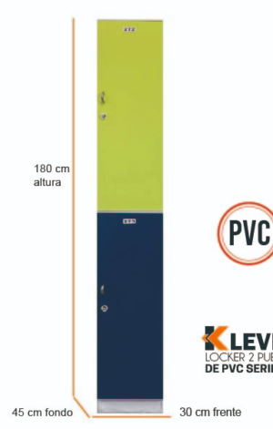 LOCKER PVC 2 PUERTAS SERIE A