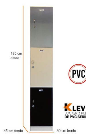 LOCKER PVC 3 PUERTAS SERIE A