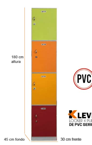LOCKER PVC 4 PUERTAS SERIE A