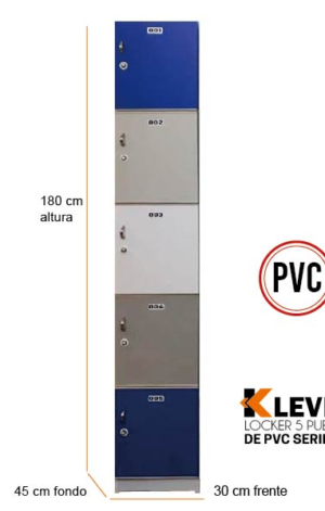 LOCKER PVC 5 PUERTAS SERIE A