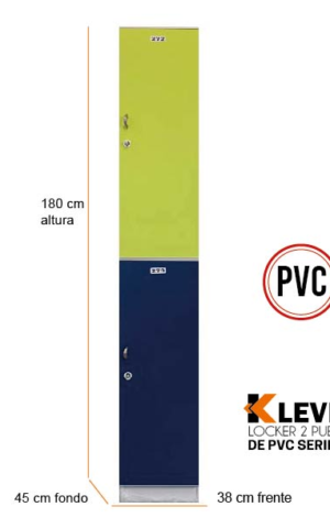 LOCKER PVC 2 PUERTAS SERIE B