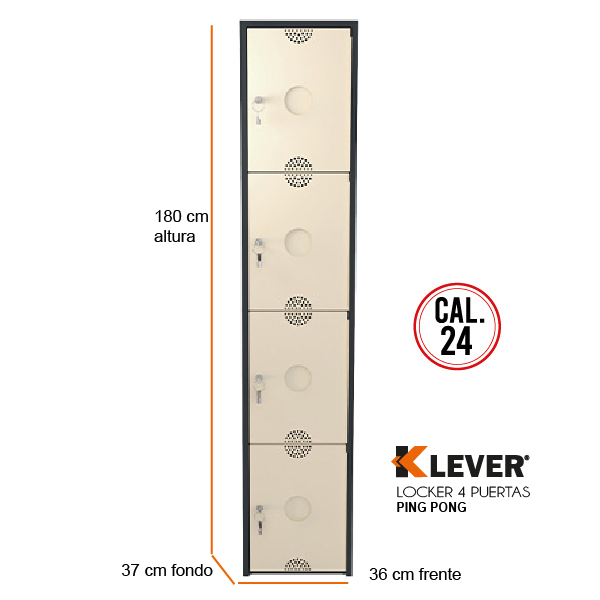 LOCKER PING PONG 4 PUERTAS