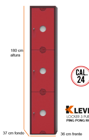 LOCKER PING PONG 3 PUERTAS RO