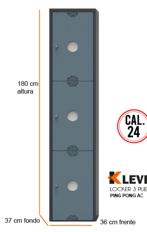 LOCKER PING PONG 3 PUERTAS AC