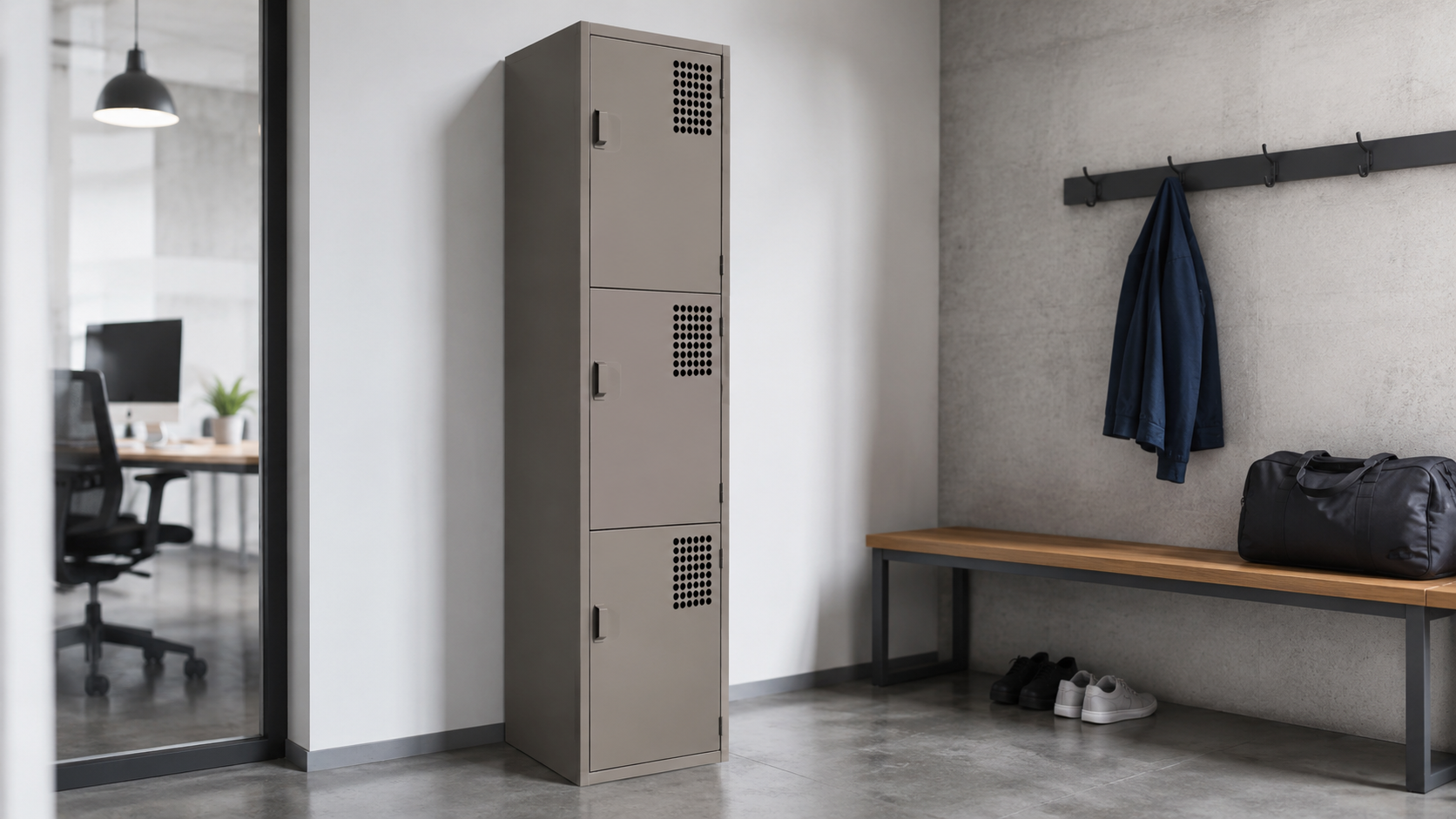 Locker metalico de 3 puertas